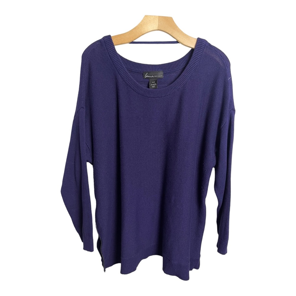 Lane Bryant Purple Long Sleeve Side Zip Detail Sweater Size 18/20